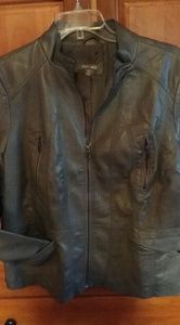 Faux Grey Leather Jacket